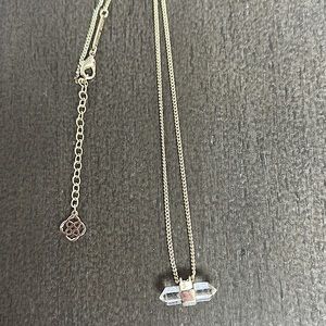 Kendra Scott gold/clear crystal necklace